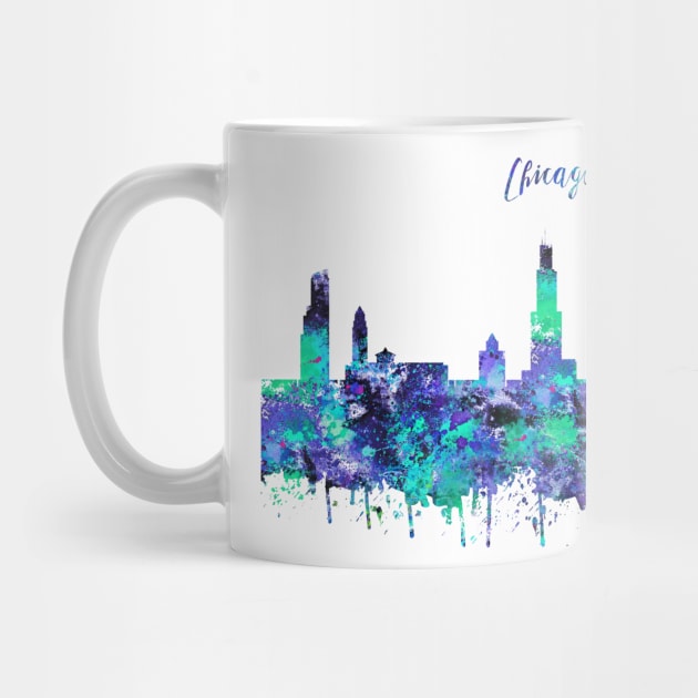 Chicago skyline by RosaliArt